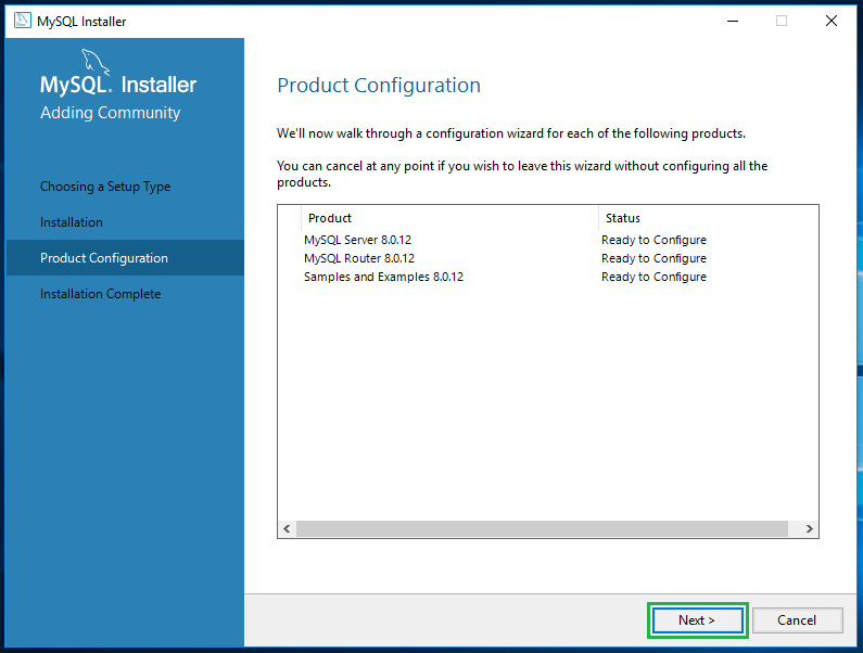 MySQL_Installation in Windows
